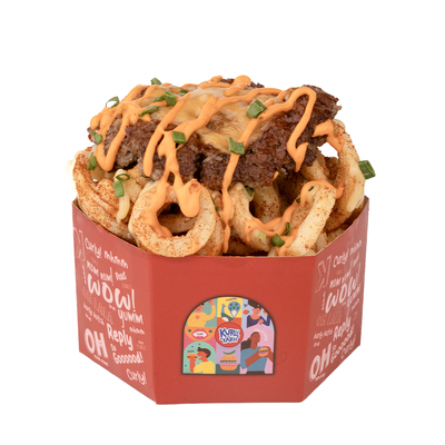 Kurly Beef Caramelized Onion Fries